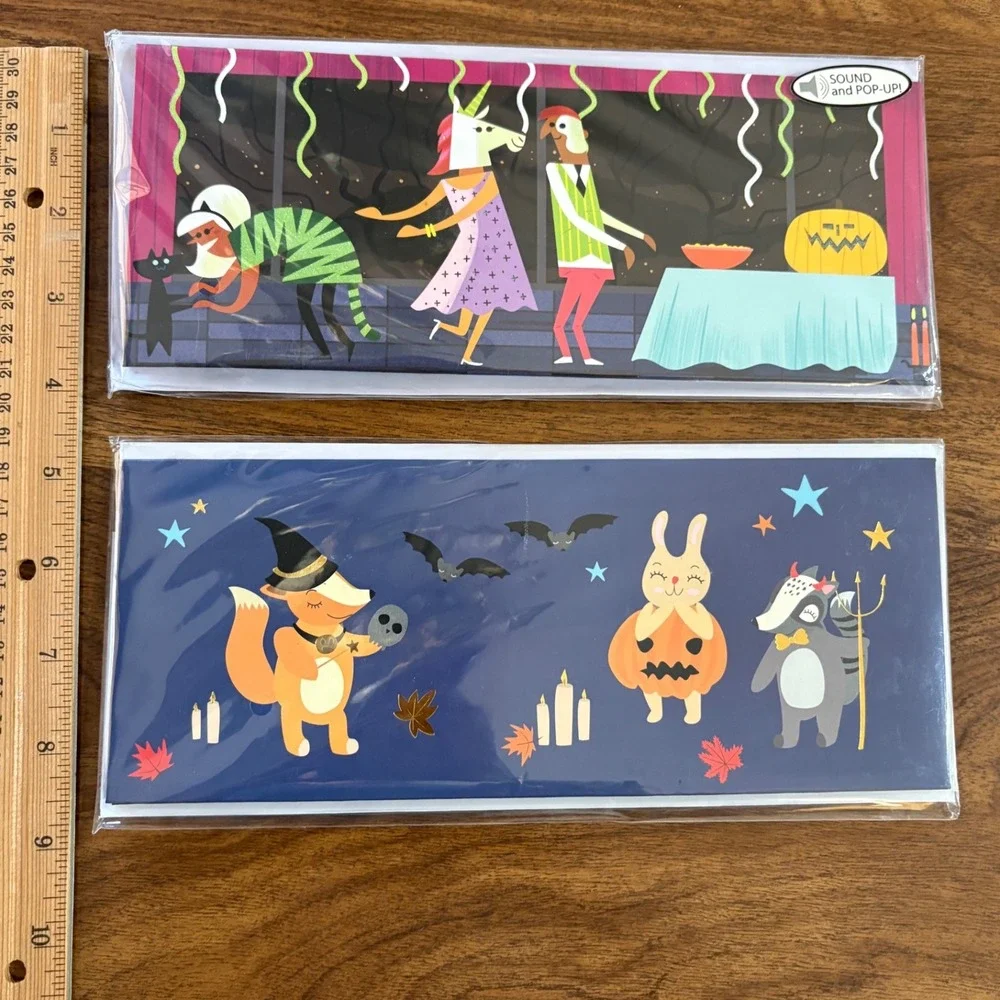 2 Up With Paper Halloween Party &‎ Woodland Sound Pop-Up Cards - New